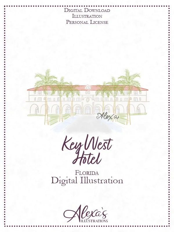 FL Key West Hotel (C) Alexa's Illustrations.jpg