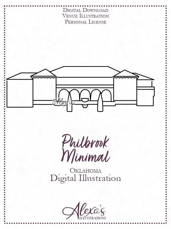 Tulsa Philbrook Minimal Digital Illustration (C) Alexa's Illustrations.jpg