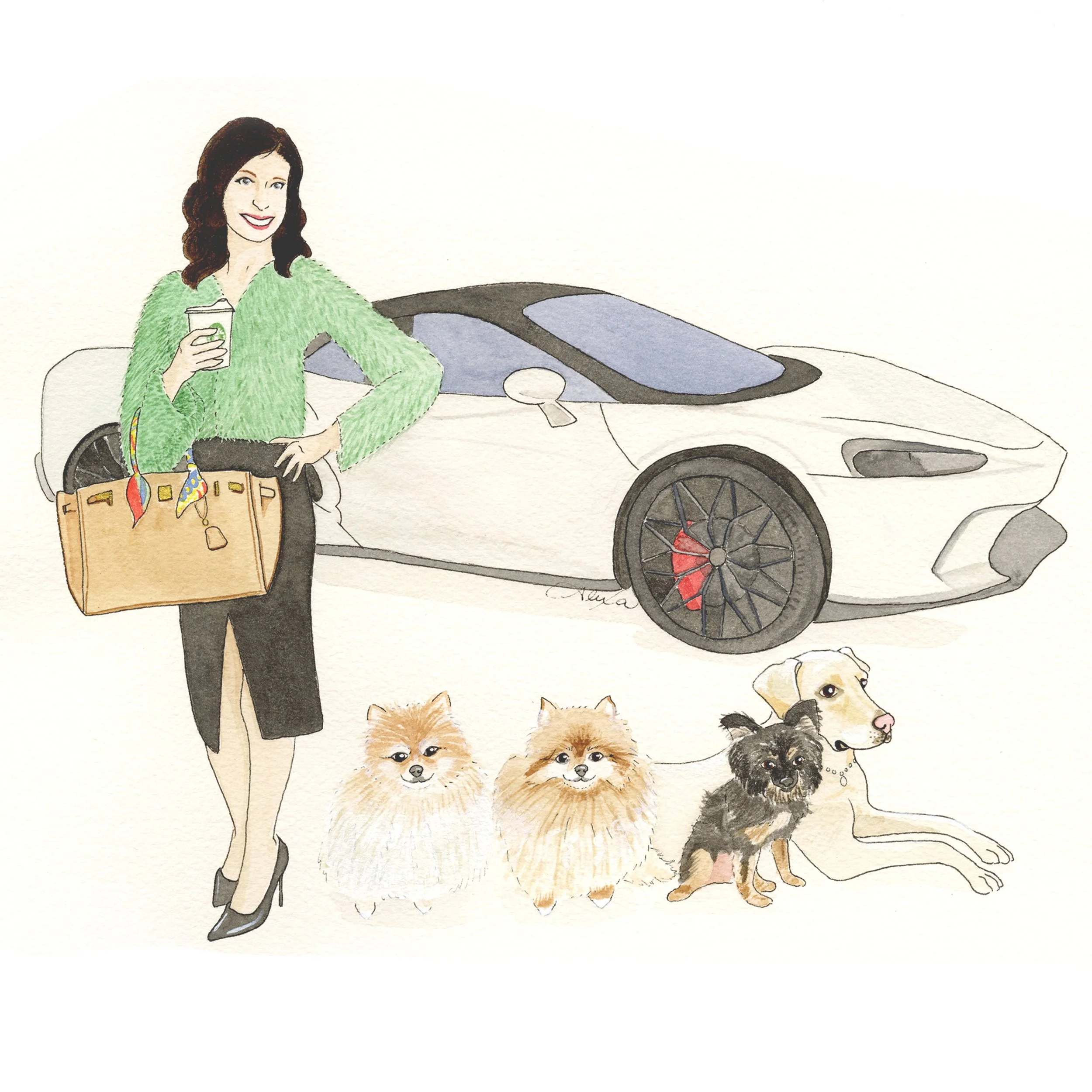 Alexa's Illustrations @alexasillustrations #alexasillustrations tulsa artist tulsa watercolor artist people portrait Tulsa People #mytulsapeople