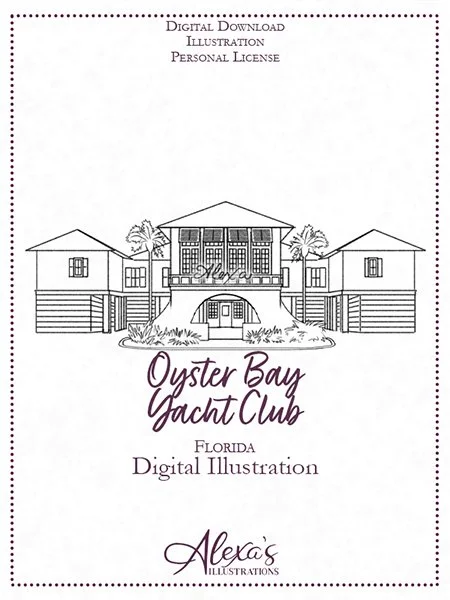 FL Oyster Bay Yacht Club Digital Illustration (C) Alexa's Illustrations.jpg