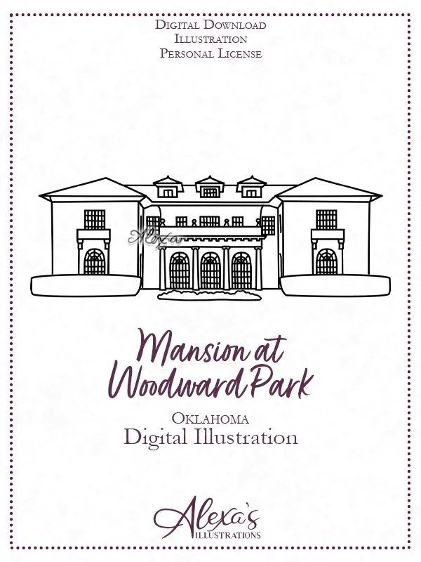 Mansion at Woodward Park Digital Illustration (C) Alexa's Illustrations.jpg