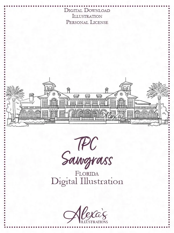 FL TPC Sawgrass Digital Illustration (C) Alexa's Illustrations.jpg