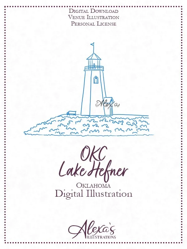 OKC Lake Hefner Digital Illustration (C) Alexa's Illustrations.jpg