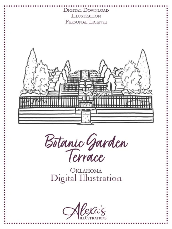 Botanic Garden Terrace Digital Illustration (C) Alexa's Illustrations.jpg