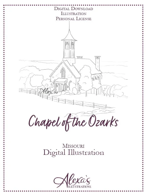 MO Chapel of the Ozarks Digital Illustration Alexa's Illustrations.jpg