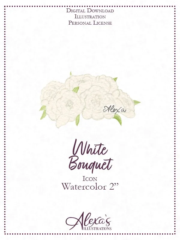 Icon White Bouquet Watercolor 2in (C) Alexa's Illustrations.jpg