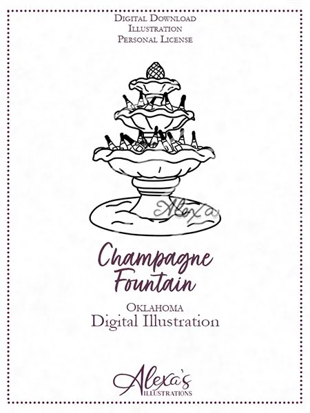 Champagne Fountain Digital (C) Alexa's Illustrations.jpg