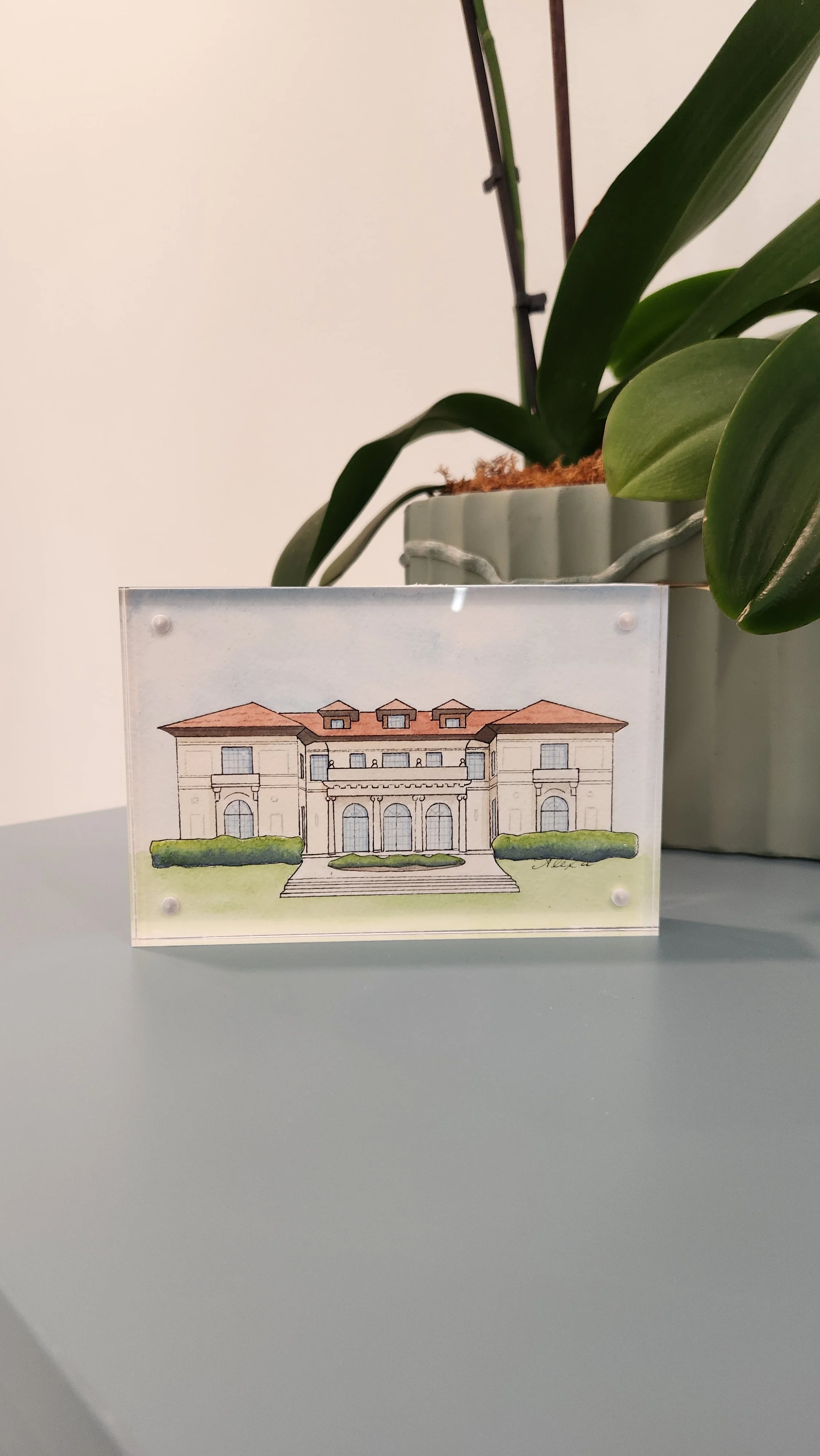 Art in the Square - Woodward Mansion Framed  ORIGINAL