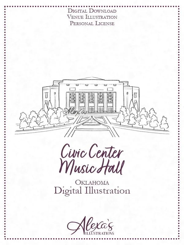 OKC Civic Center Music Hall Digital Illustration (C) Alexa's Illustrations.jpg