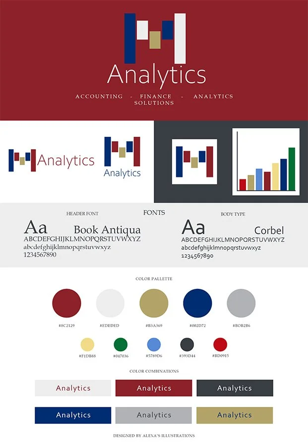 Financial Analytics consultant Logo design by Alexa's Illustrations Tulsa logo & branding package @alexasillustrations #alexasillustrations