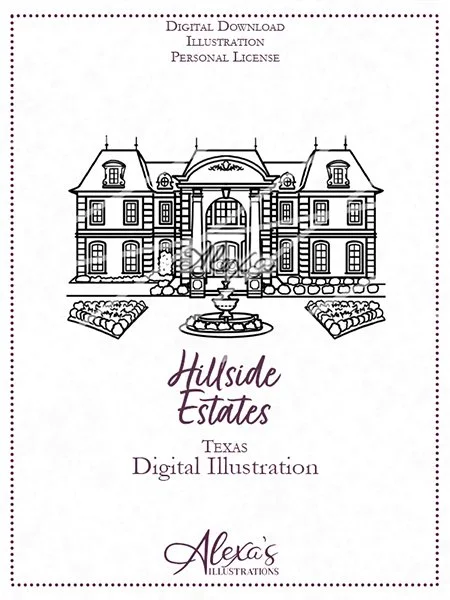 TX Hillside Estates Digital (C) Alexa's Illustrations.jpg