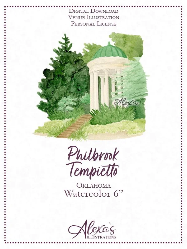 Tulsa Philbrook Tempietto Watercolor 6 (C) Alexa's Illustrations.jpg