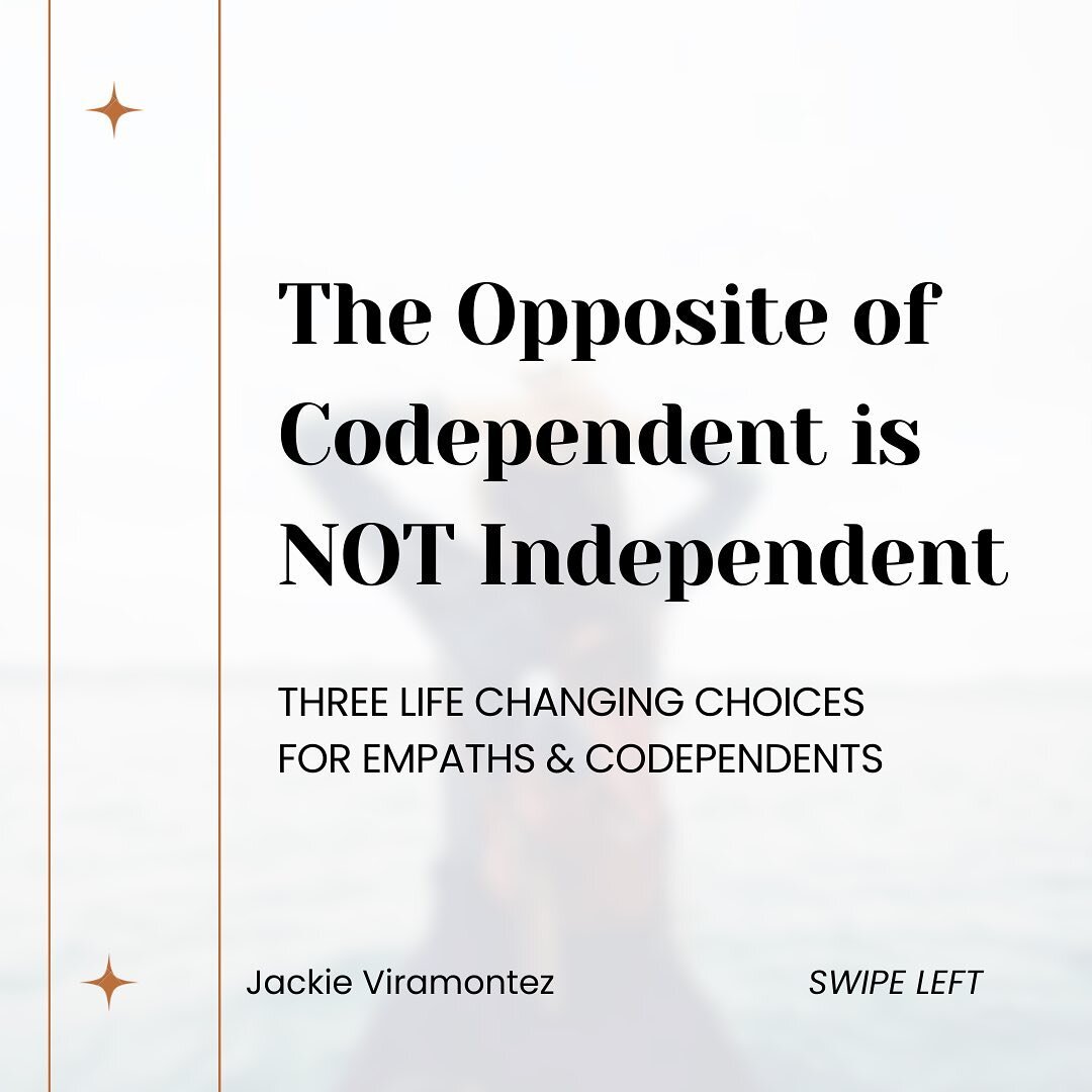 Three Choices Changing My Life 🙌🏽
Codependency react to someone&rsquo;s mood. 

Codependency reacts to someone&rsquo;s opinion. 

Codependency adjusts who they are, what they say, and how they say it, based on someone else&rsquo;s expectations.

Co