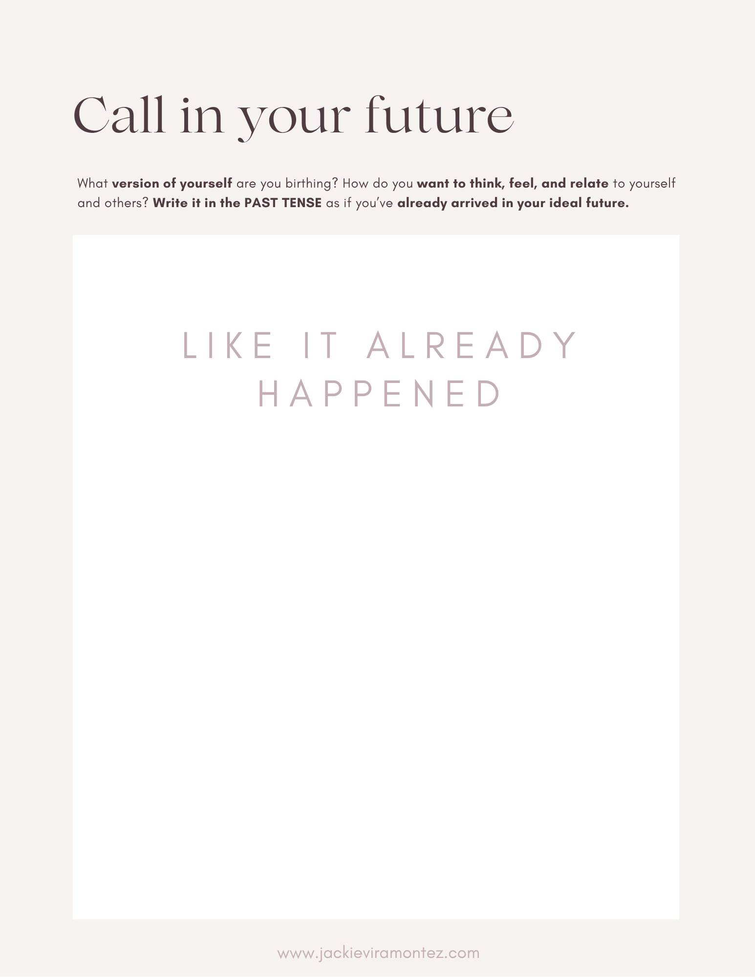 Tapping Tuesday: Tap & Write Into Your Future