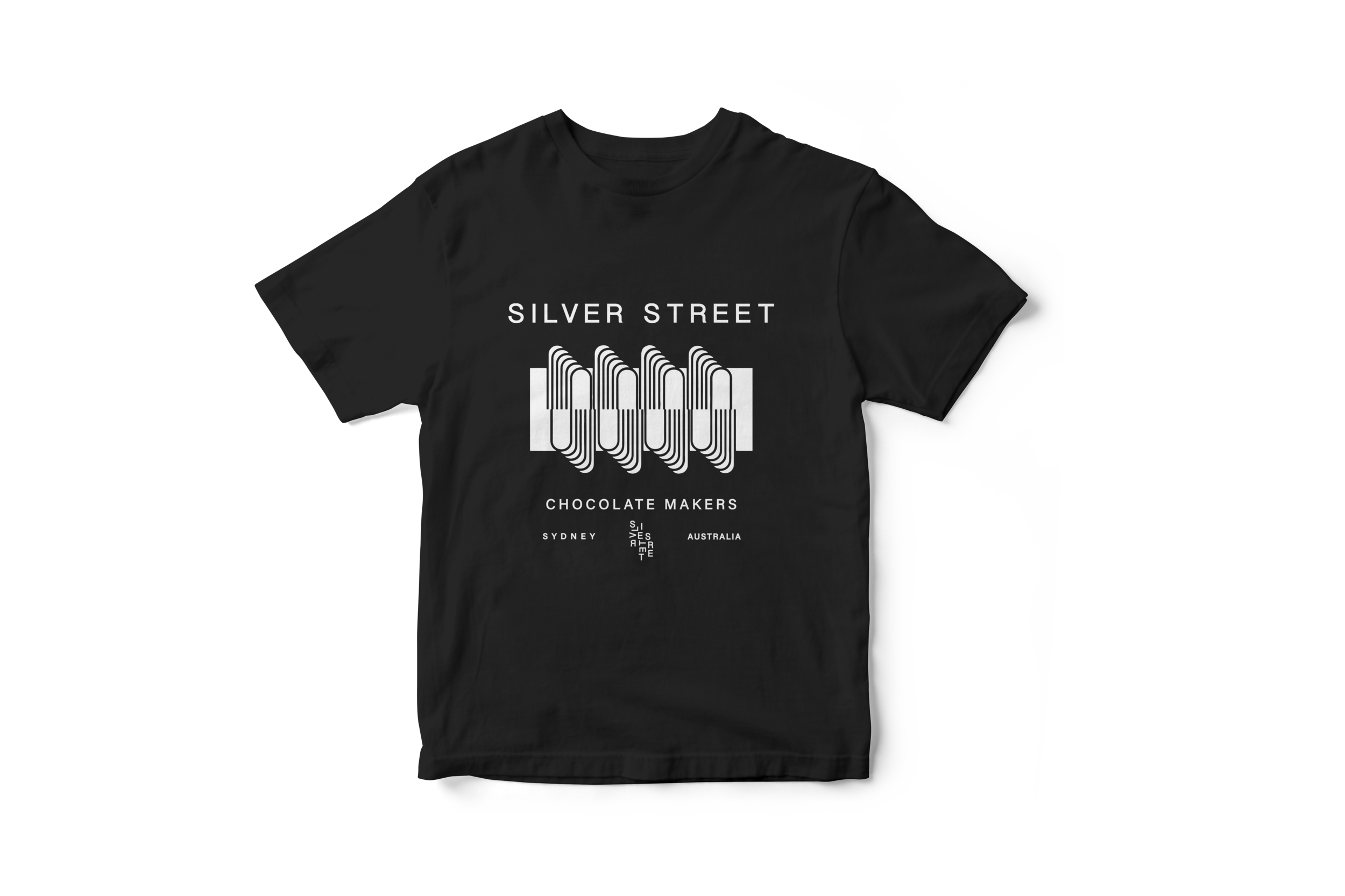 BLACK TSHIRT WITH WHITE LOGO