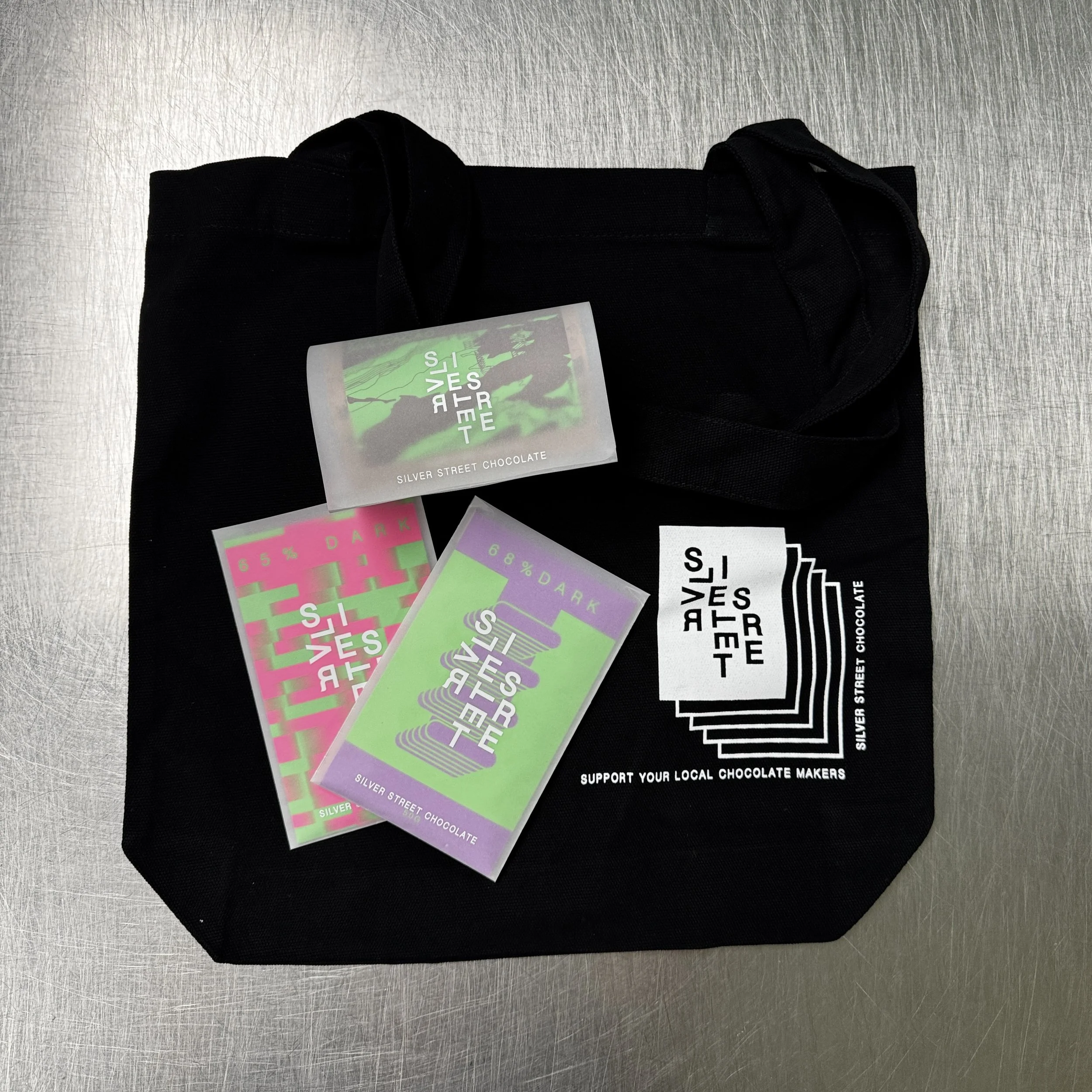 BUNDLE 3 - BOLIVIA BAR, UGANDA BAR, PNG DRINKING CHOCOLATE & TOTE BAG