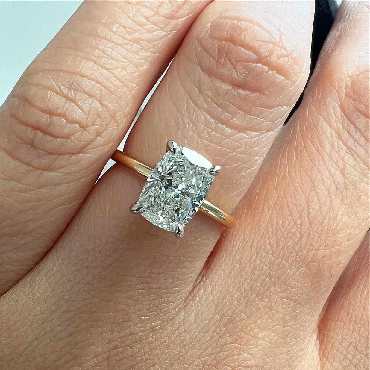 Cushion cut perfection! This 2ct elongated cushion is going to a very sweet couple! Congrats!