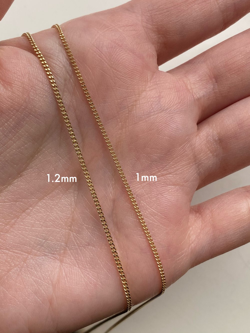14K YELLOW GOLD 1.2mm CURB CHAIN — ALYSHAALEX