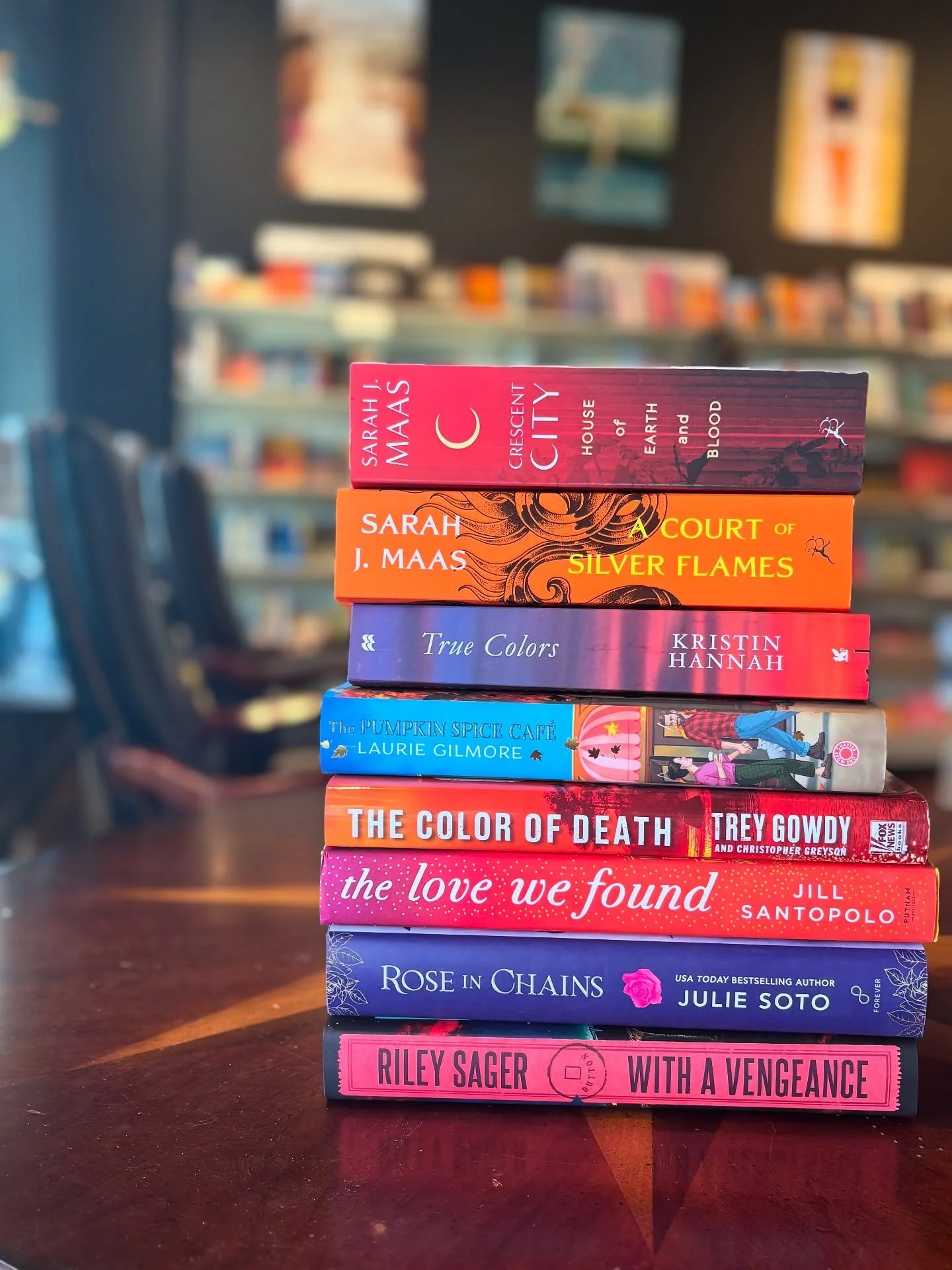 Happy Labor Day! Why not treat yourself with a new stack of books from Litchfield Books?check out this stack👆📚 We&rsquo;re open today! 

#newbooks #acotar #crescentcity #treygowdy #fallreads🍂 #fallinthesouth🍁🍂 #indiebooks #indiebookstore #pawley