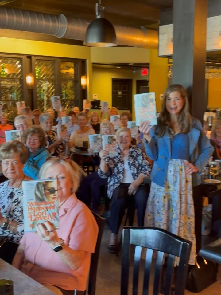 Last week we hosted the sweetest author, NY Times Bestselling Author Sarah McCoy🩵🧡🩵!! What a delightful day! Sarah&rsquo;s new book WHATEVER HAPPENED TO LORI LOVELY?, is a novel about a famous 1960s Hollywood starlet who shocks the world by walkin