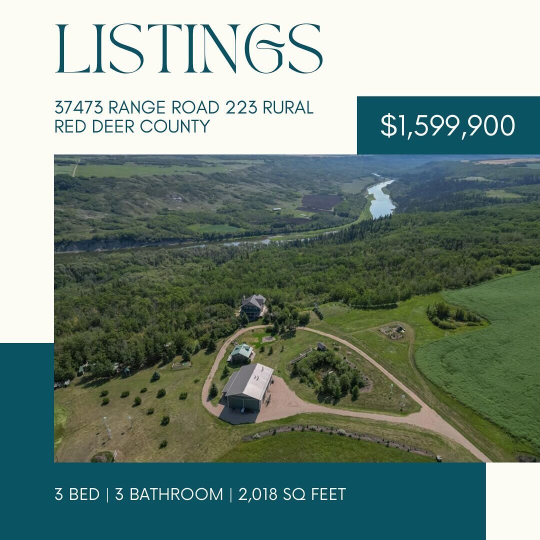 ***ONCE IN A LIFETIME OPPORTUNITY*** Own a slice of heaven! A serene 1/4 section (162 total acres) bordered by the Red Deer River Valley, with over 100 acres of forest / river valley / rugged hunting terrain with paths and hunting blinds throughout! 