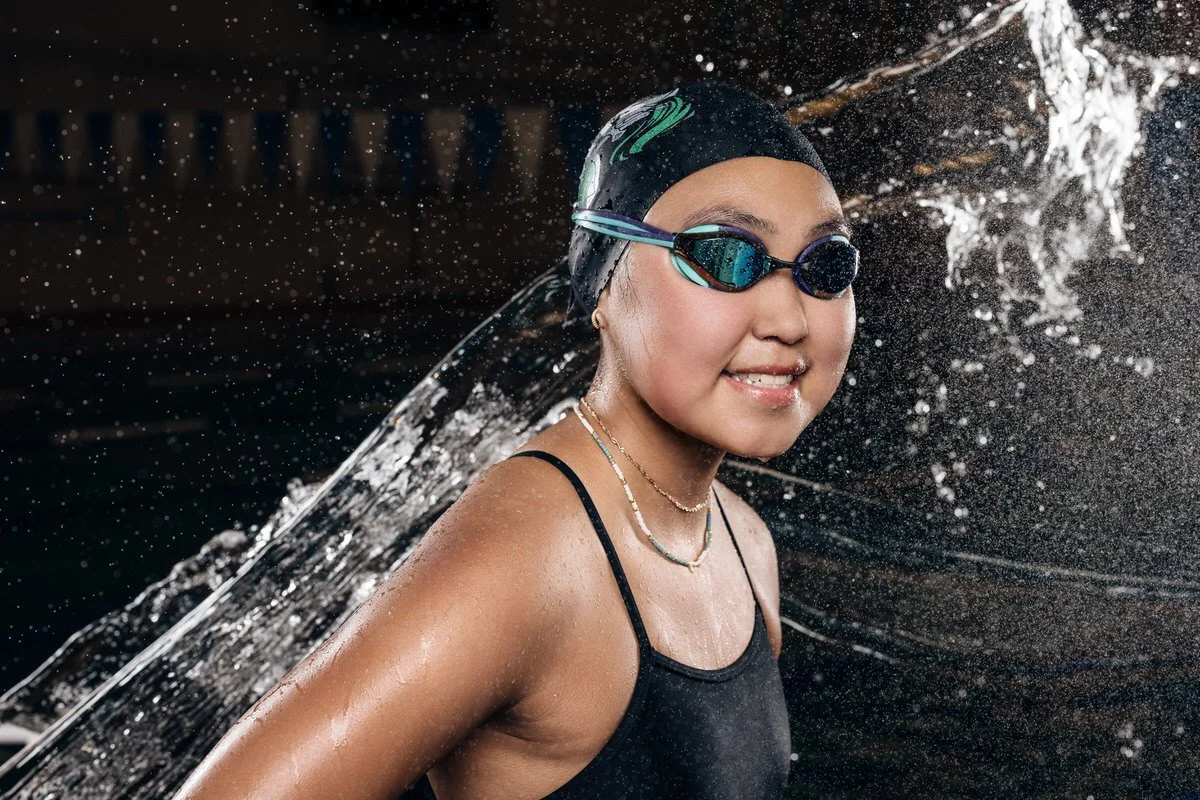 Alaska senior portrait swimming photographer