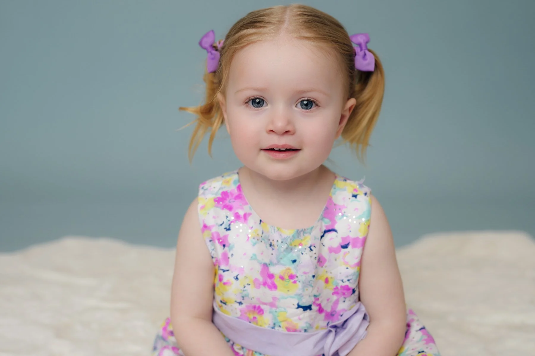 little girl portrait in easter clothing