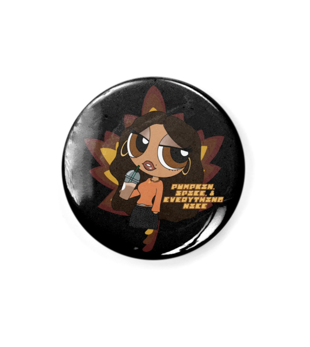 Pumpkin Spice Pin Button