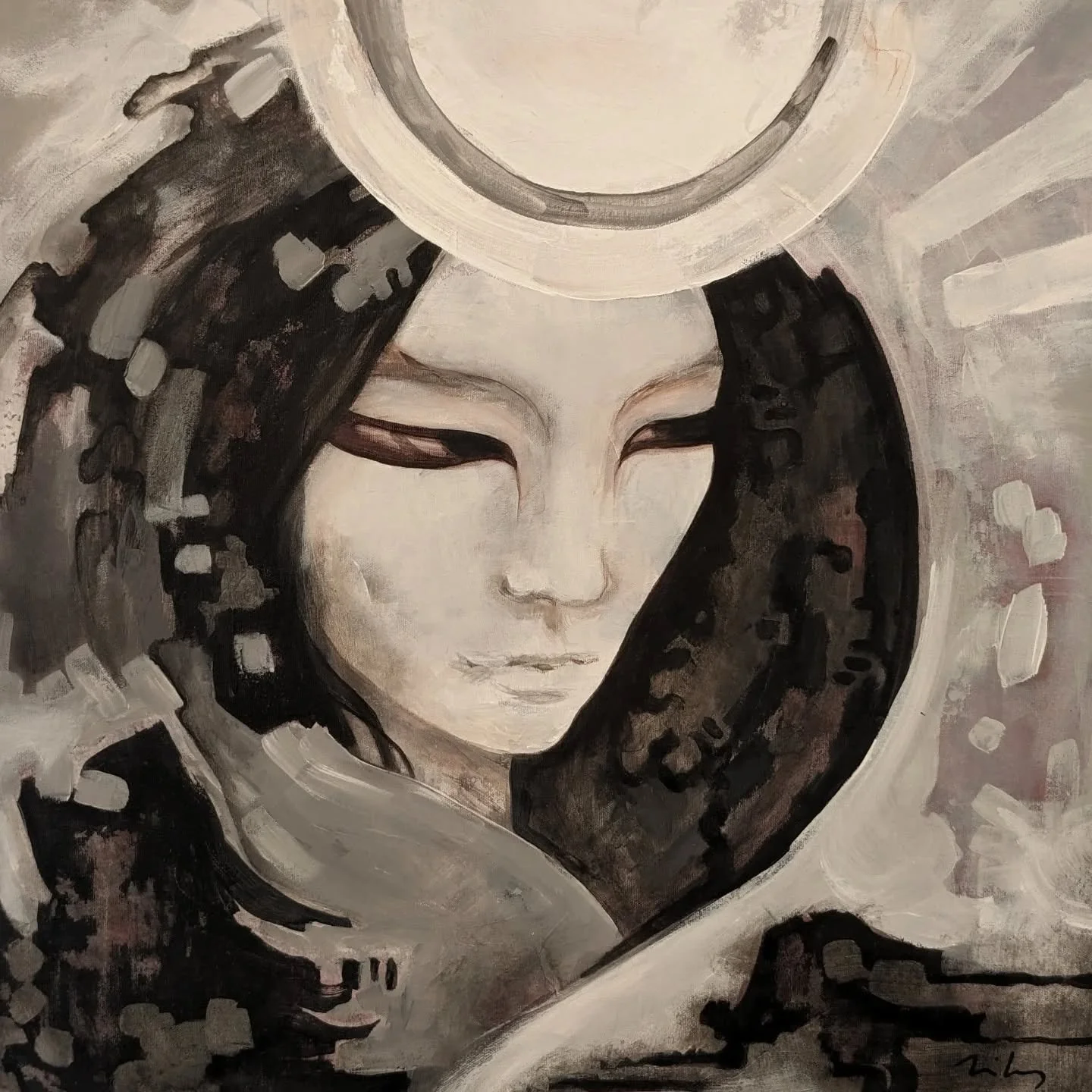 (vendu-sold)
Je ne cache pas toujours les visages!! 😆 Un portrait hors du commun. Lors de la cr&eacute;ation de cette toile, j'&eacute;coutais l'histoire de Ching Shih la pirate. Fascinante!

.
art #atelier #painting expressionism  artistequebecois 