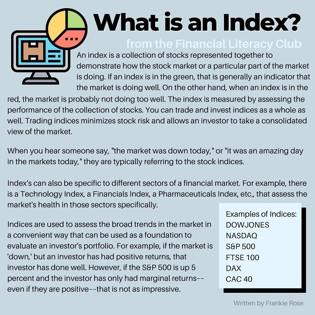 Indices are a great way to assess the market in an easy and consolidated way. Simply put, they are a portfolio of securities explicitly chosen to represent the market or a particular sector of the market. Knowing how to compare your portfolio to the 