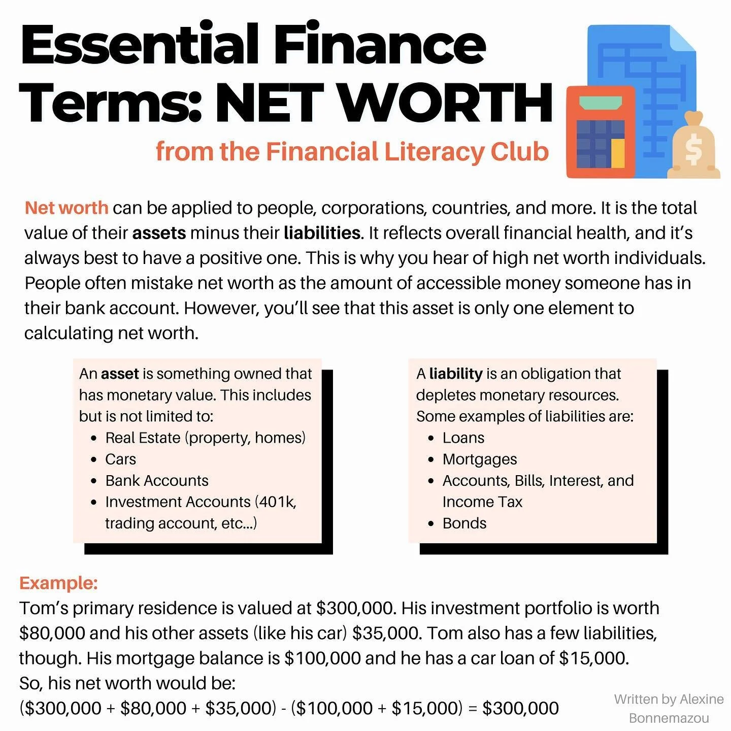 Net Worth💶 determines the overall financial health of an individual or a corporation. And, it&rsquo;s a lot more than  the number in their bank account.

🧨Follow @fliteracyclub for more financial tips and information!