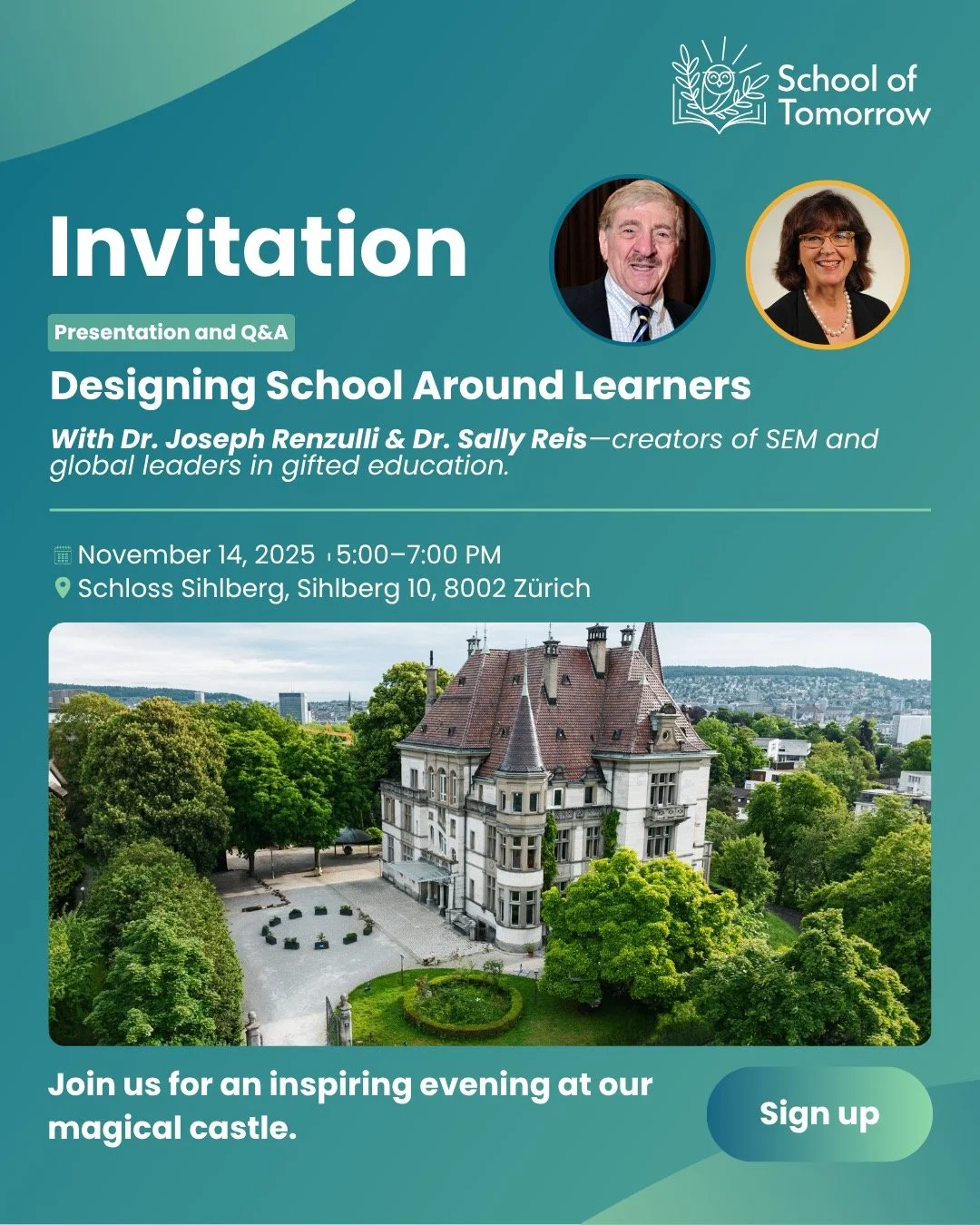 Join us on November 14 for an inspiring evening with Dr. Joseph Renzulli and Dr. Sally Reis, creators of the Schoolwide Enrichment Model (SEM), and global leaders in gifted education. 🌟 

At School of Tomorrow, SEM has been shaping our methodology o