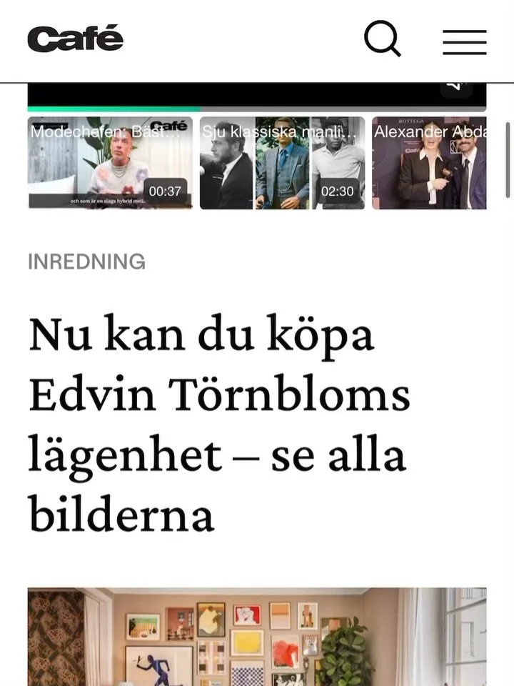 Denna spridning ✨✨👌🏼 🤩🤩
Det blev verkligen m&aring;nga som ville l&auml;sa om @edvintornblom hem och l&auml;genhet. 
I karusellen ser ni allt fr&aring;n @cafemagazine @husohem  @goteborgsposten  @expressen  @aftonbladet  @hemnet  @hant.se 
Otroli
