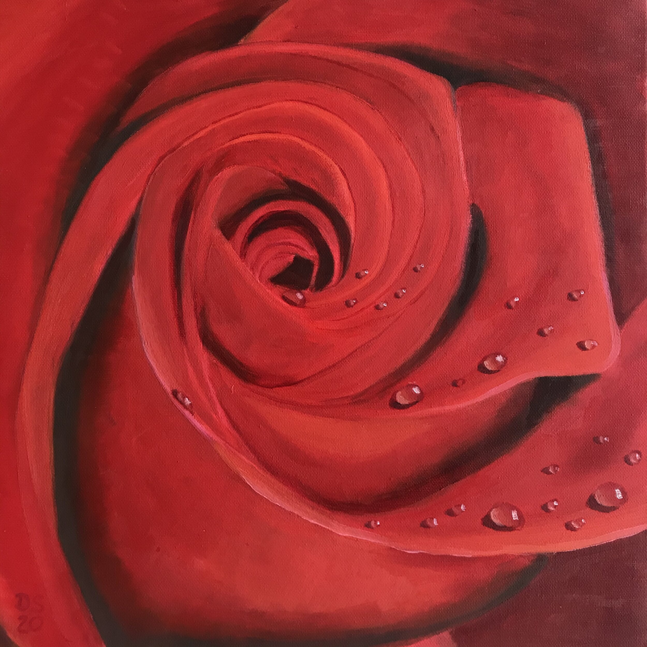 Red Rose | 40x40cm | Sold