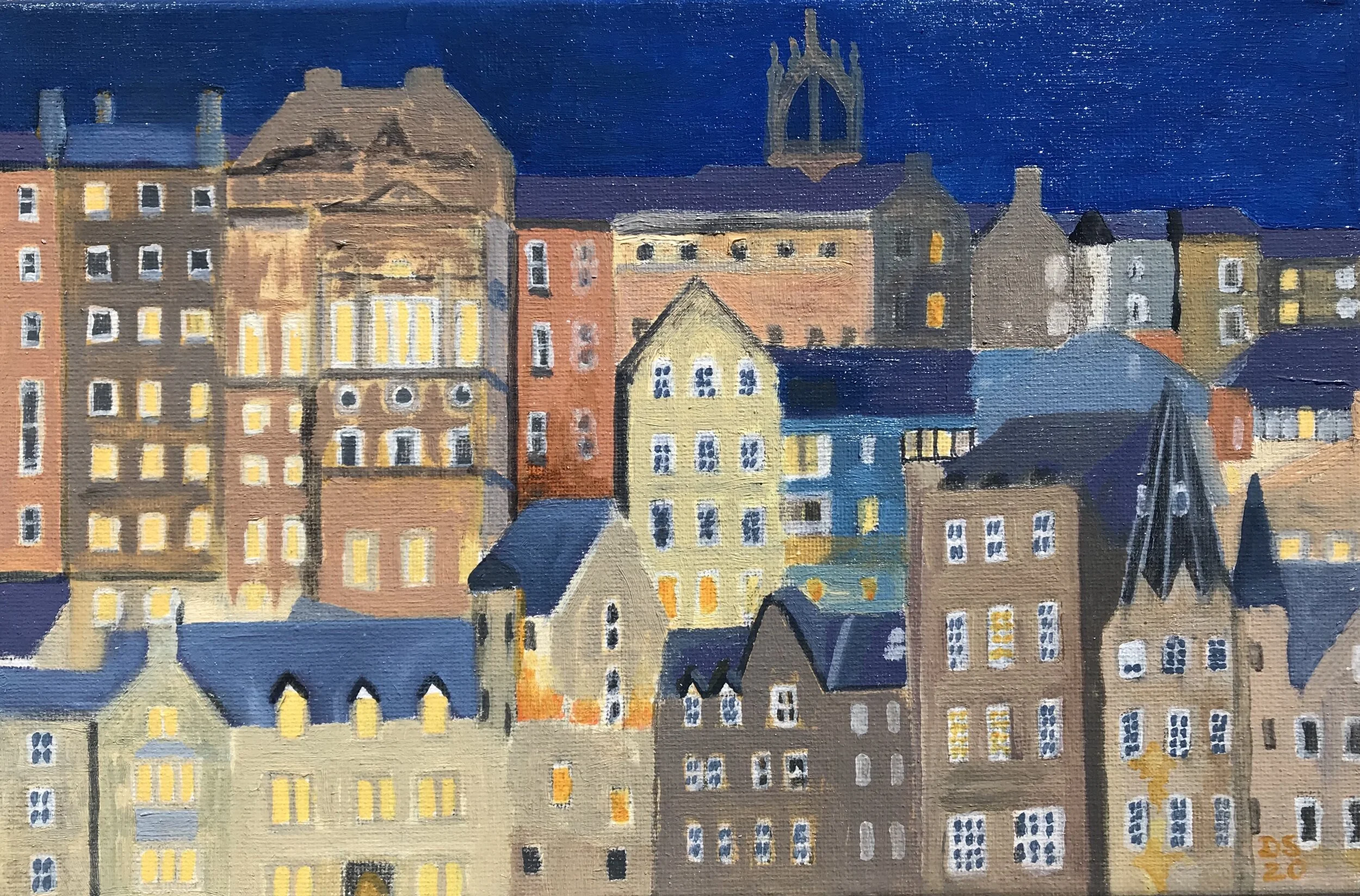 Old Town, Edinburgh | 30x20cm | Sold