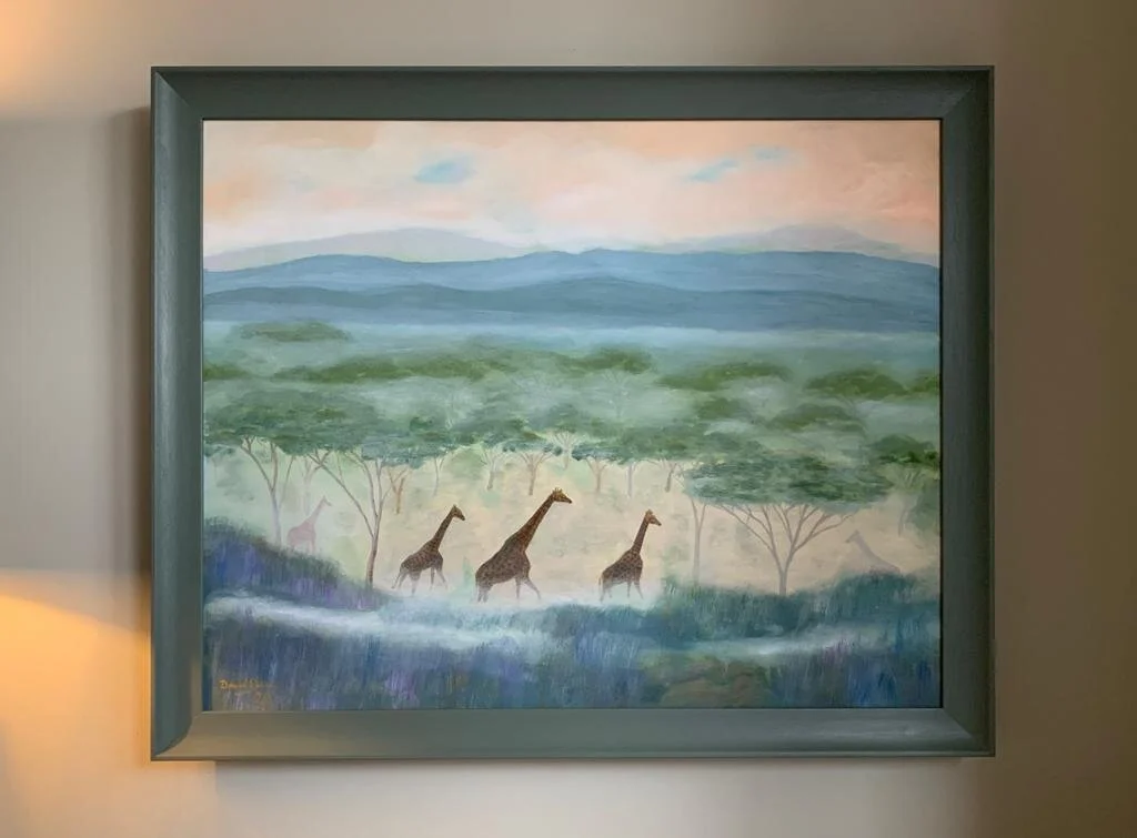 Giraffes in the Mist | 108x88cm | Sold