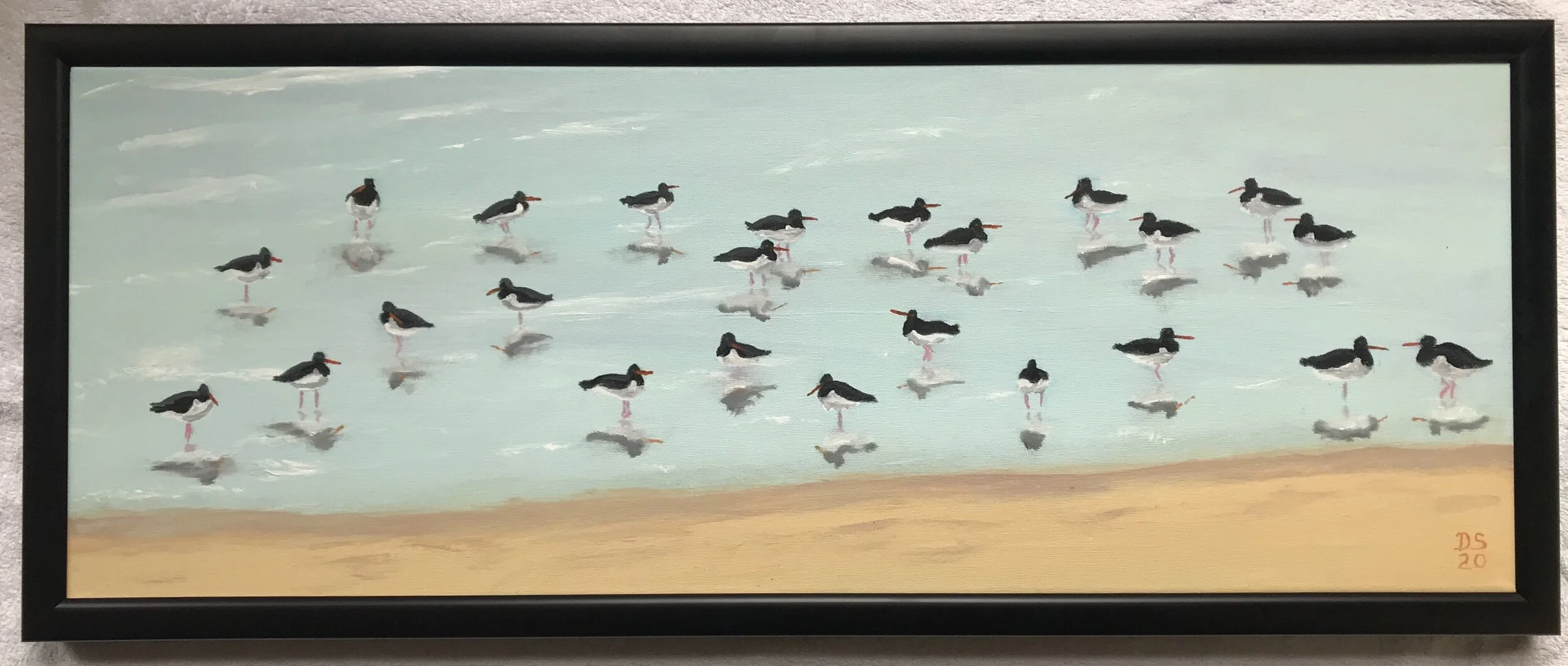 Oystercatchers 1 | 84x34cm | For sale £530