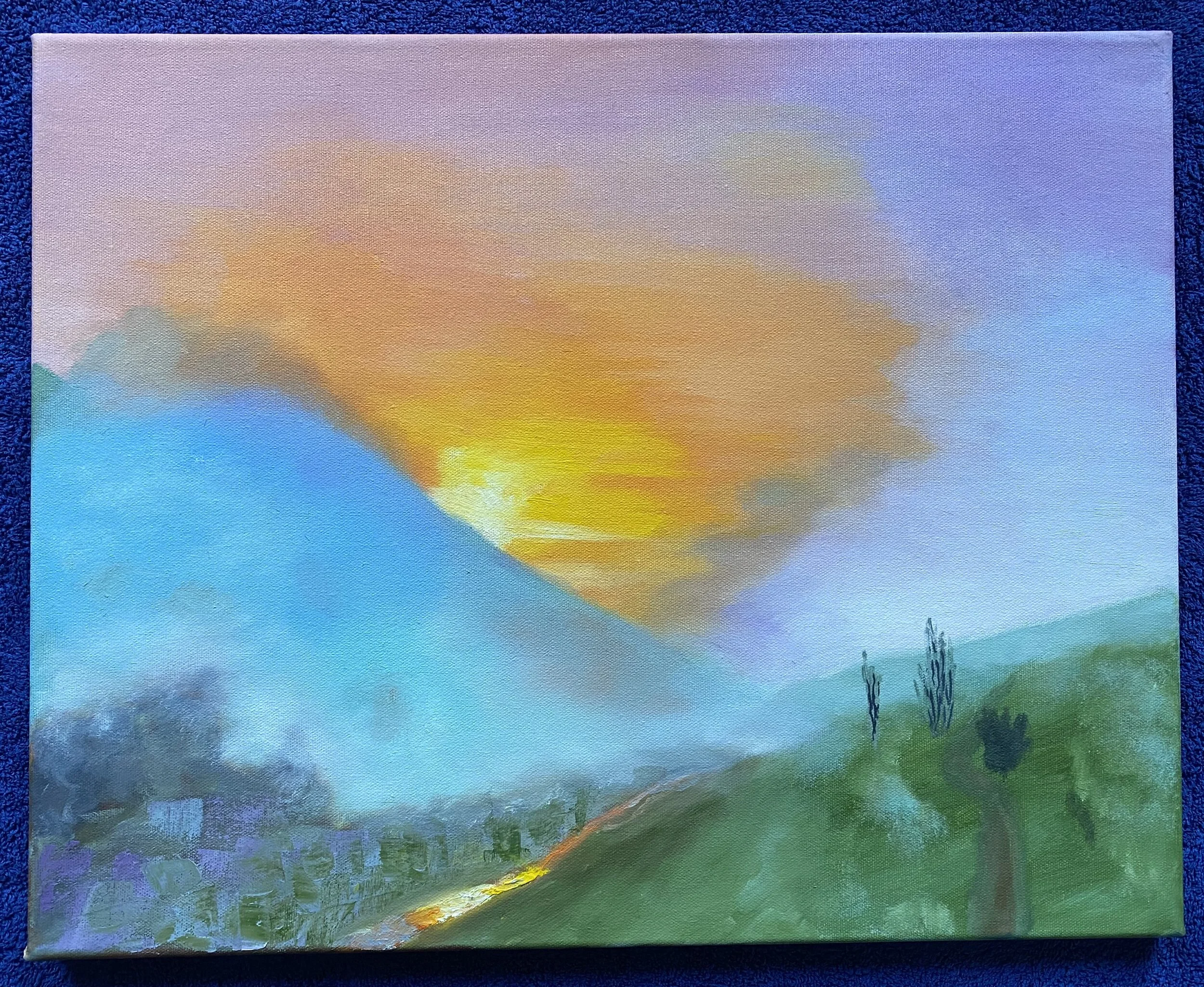 Arthur's Seat in the Mist | 51x65cm | For sale £250