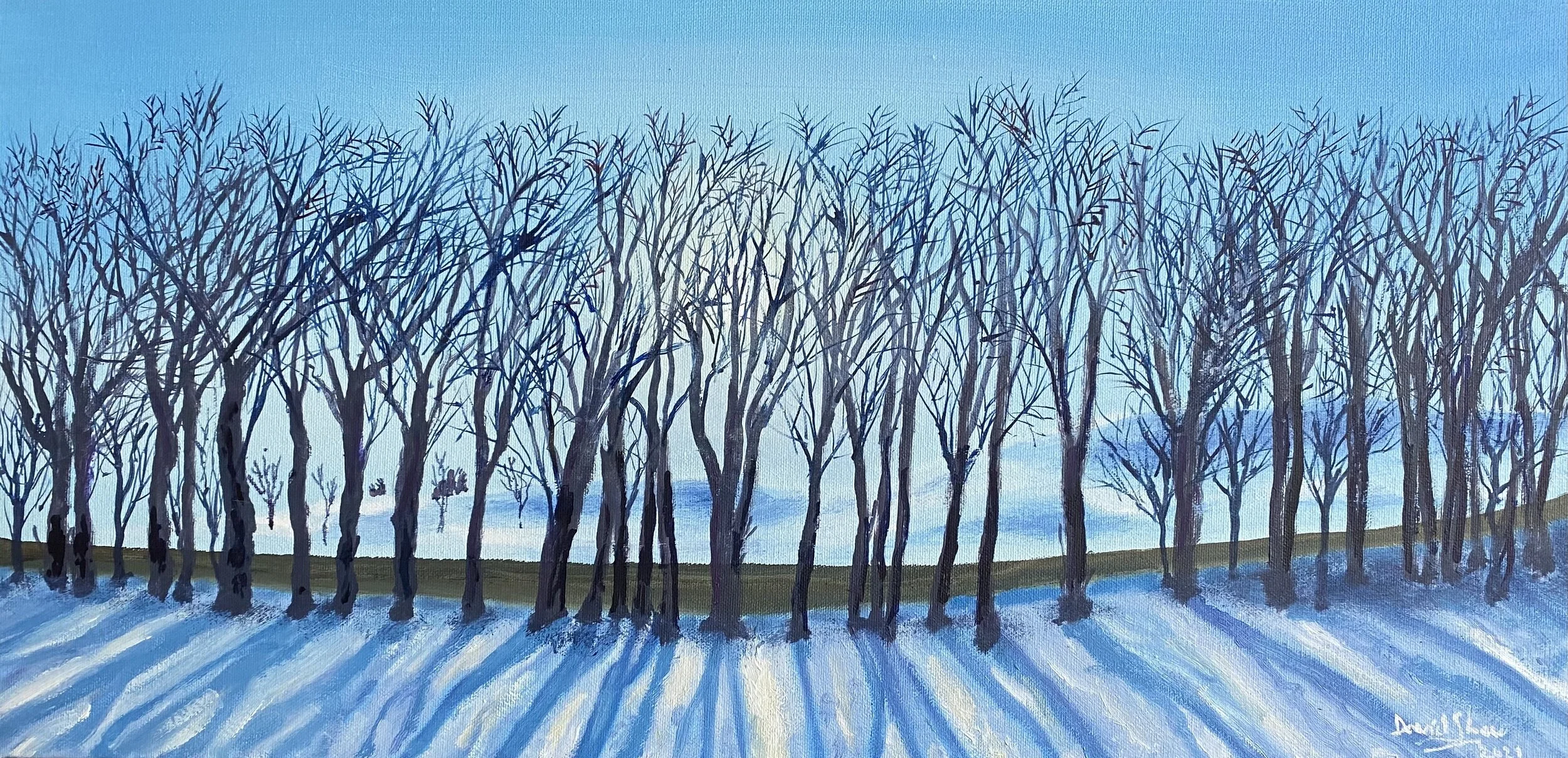 Between the 17th and the 18th fairways on Murrayfield golf course, Edinburgh | 60x30cm | For Sale £450