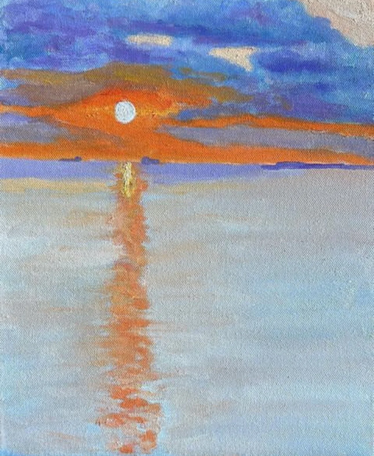 Dawn in the Solent | Oil on canvas | 20x30cm | For sale