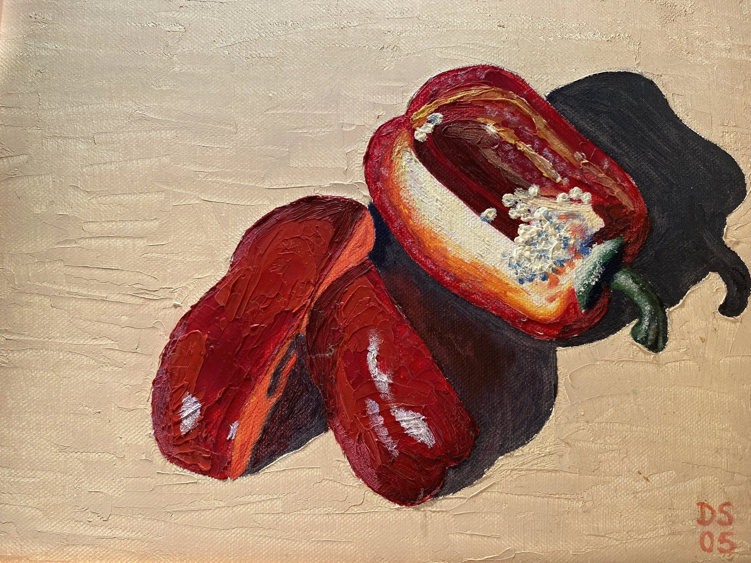 Red Peppers | Oil on canvas | Sold