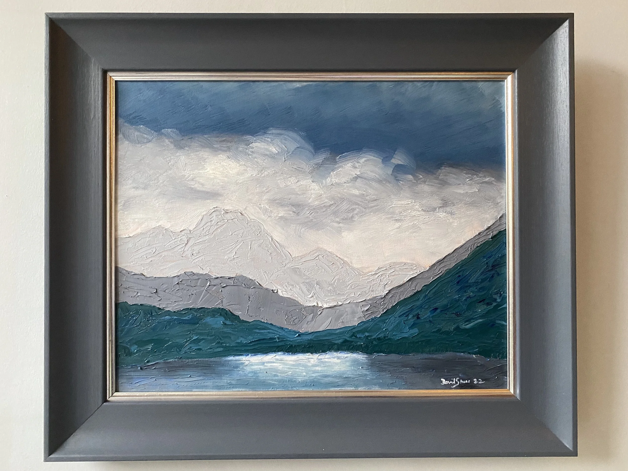 Loch Ainort, Skye | Oil on canvas, palette knife | 55x45cm framed | For sale £400