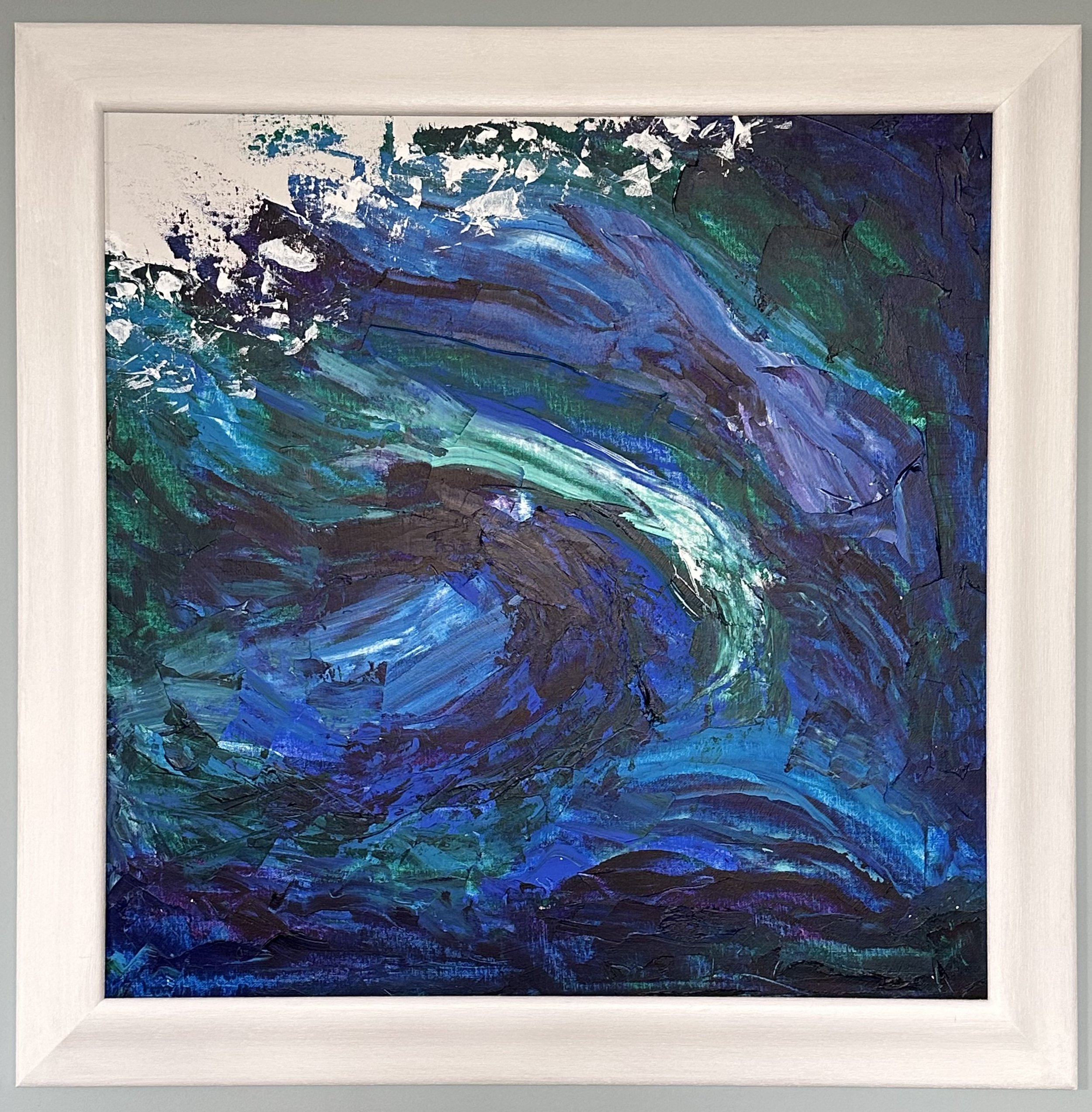 The Wave | Acrylic on board | 70x70 cm framed | For sale £650