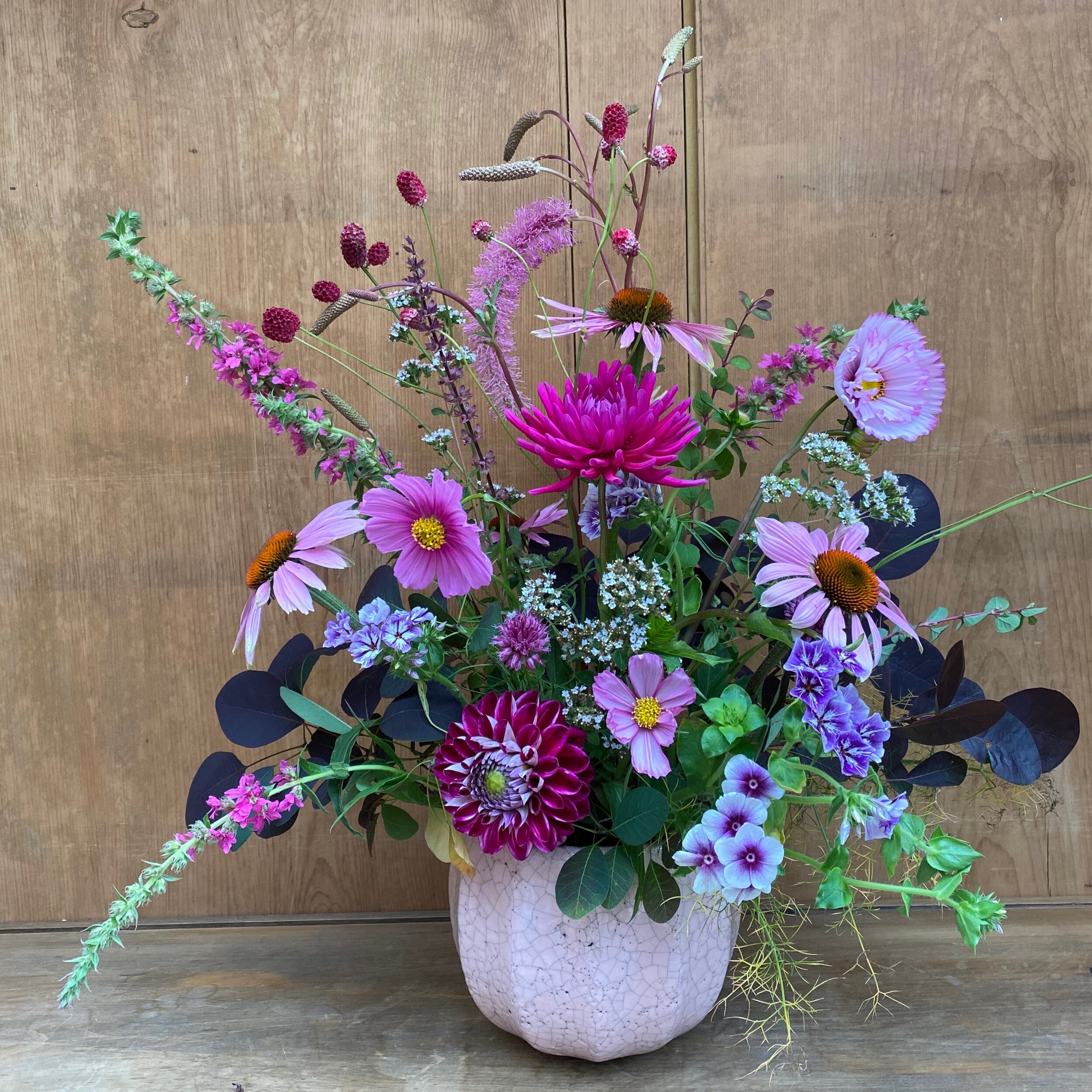 All the pinks in a rake bowl