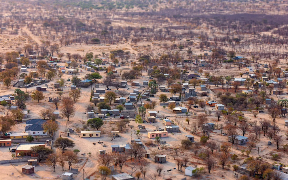 Maun borders the wilderness
