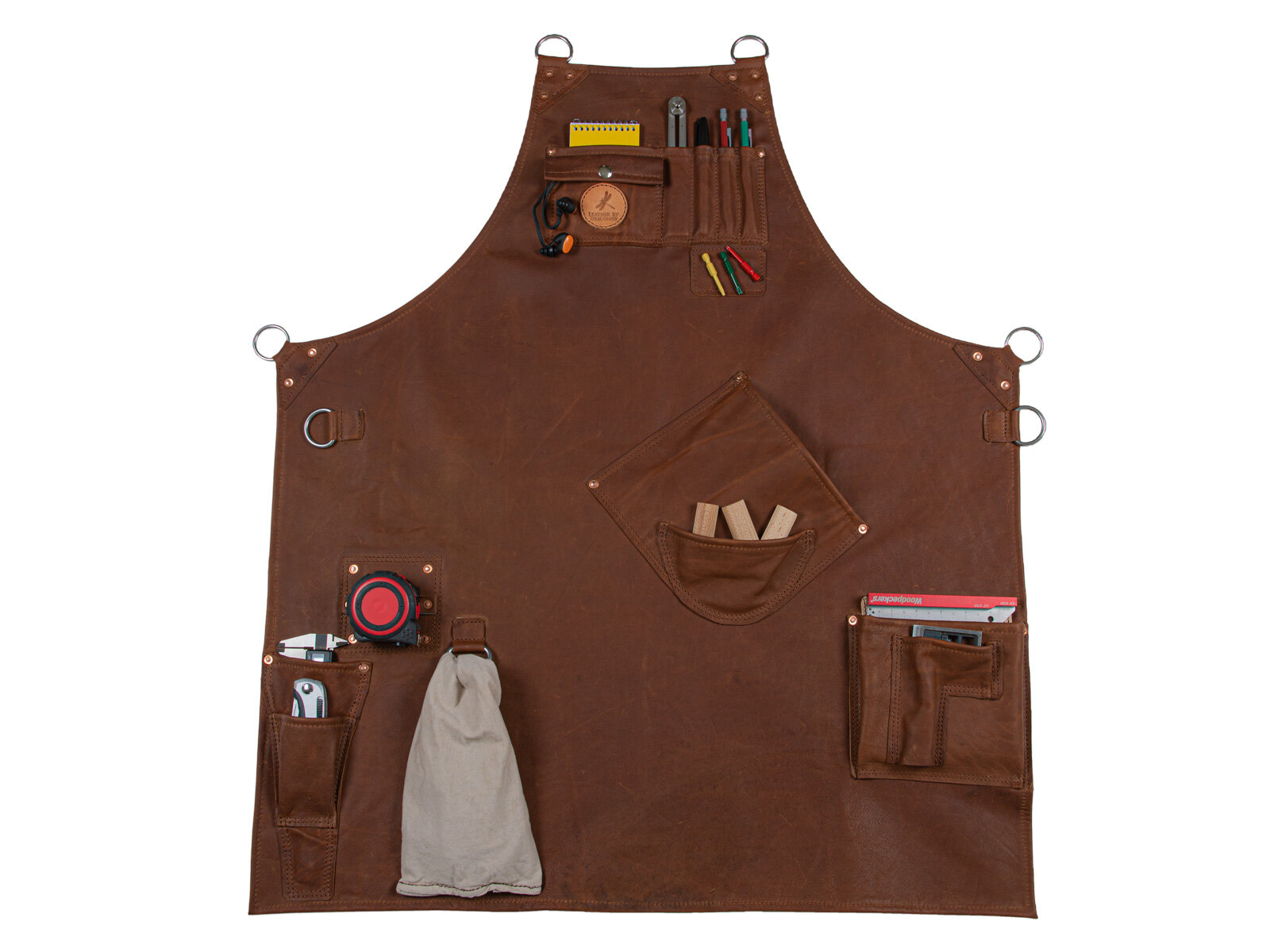 leather woodworker apron
