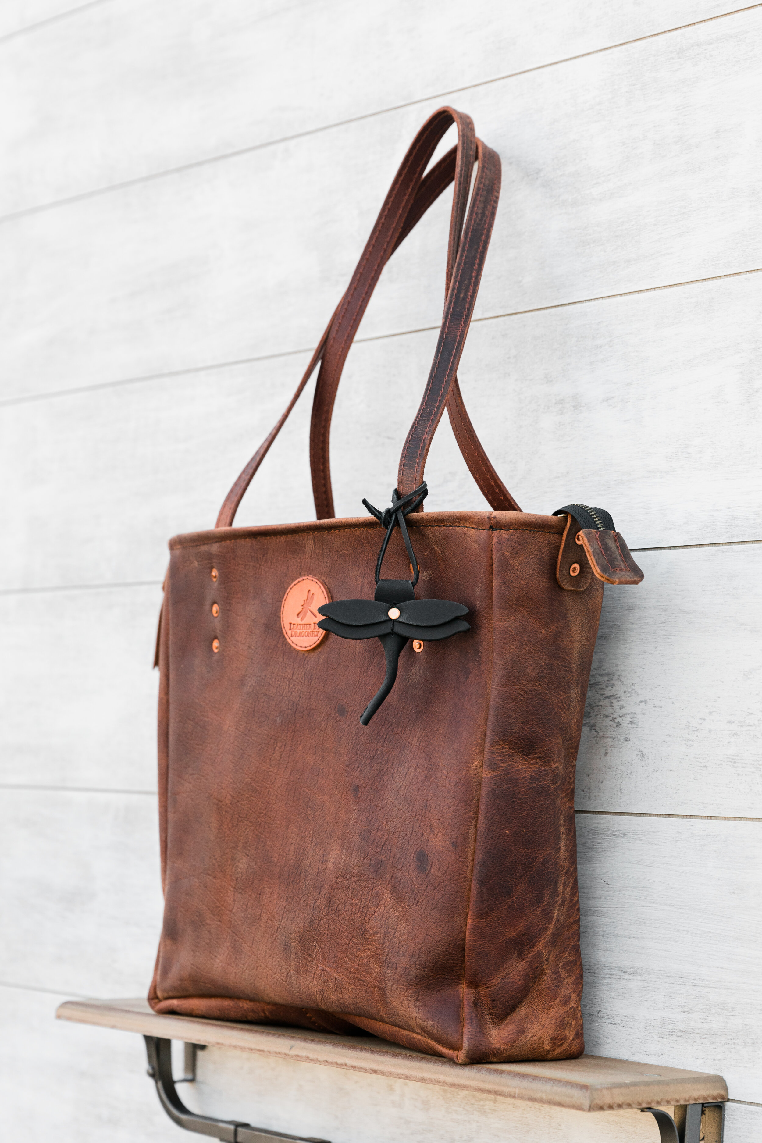 Merci Marie distressed Tote leather bag