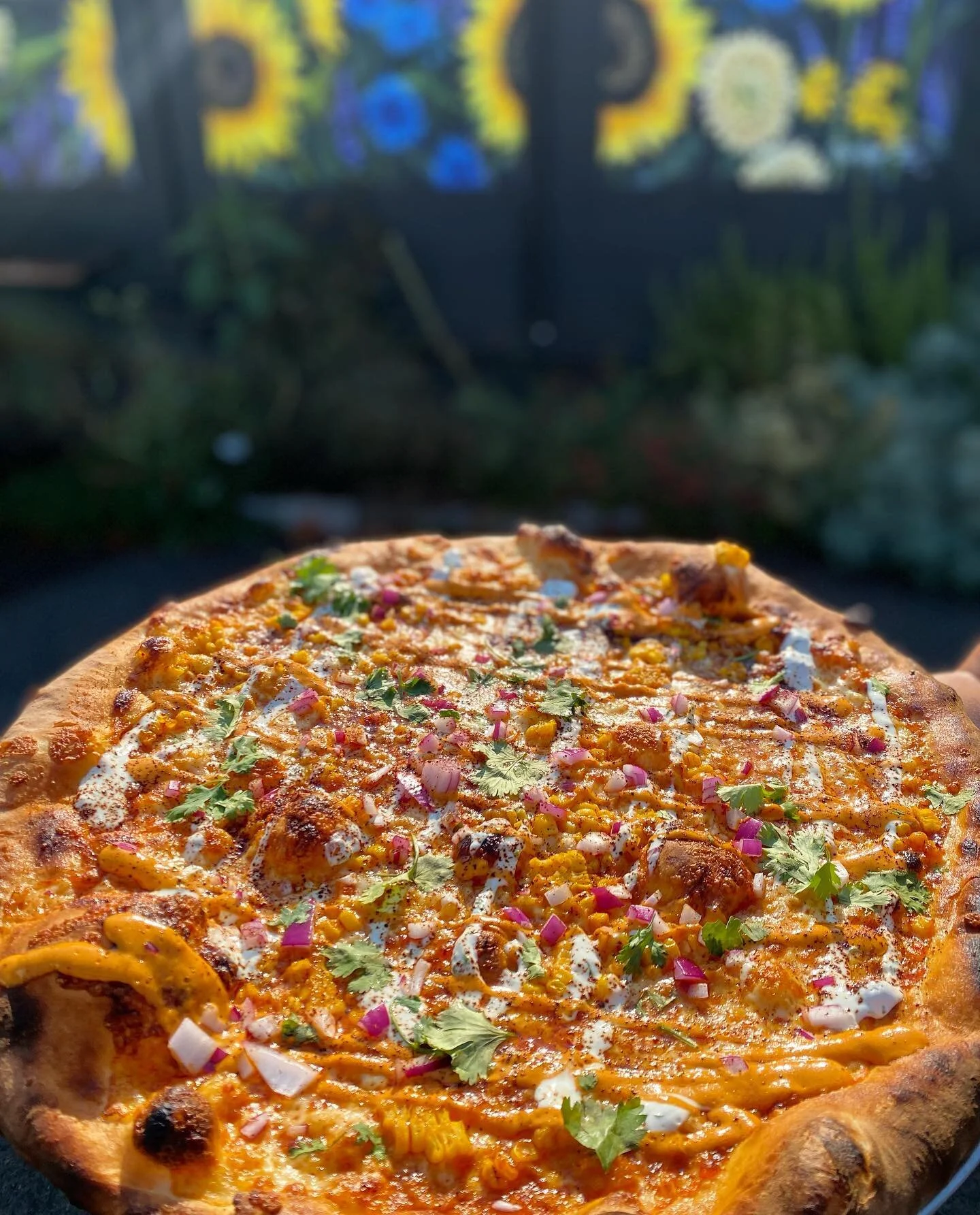 Today&rsquo;s the day!! Elotes pizza for August&rsquo;s PWP! Benefiting @nhsresourceroom as the countdown to school is on!

Chipotle aioli, mozz, roasted corn, red onion, cilantro, chili/cumin spices, cilantro, lime, cilantro crema! 

It&rsquo;s one 