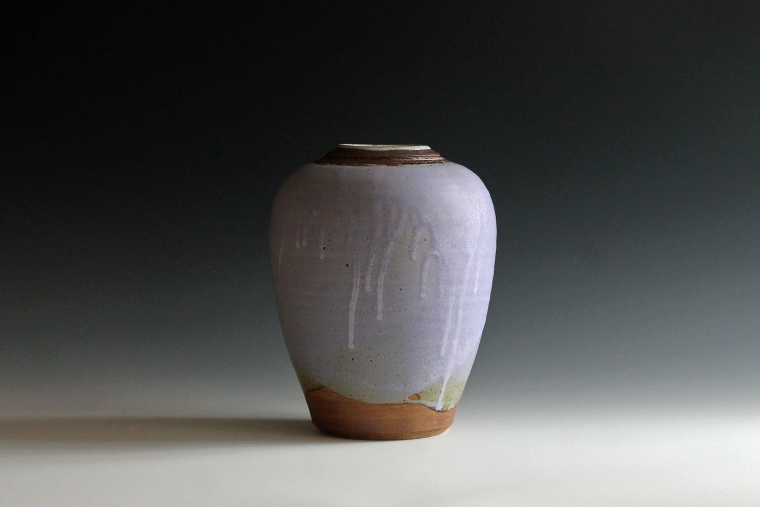 Vase with matte blue glaze