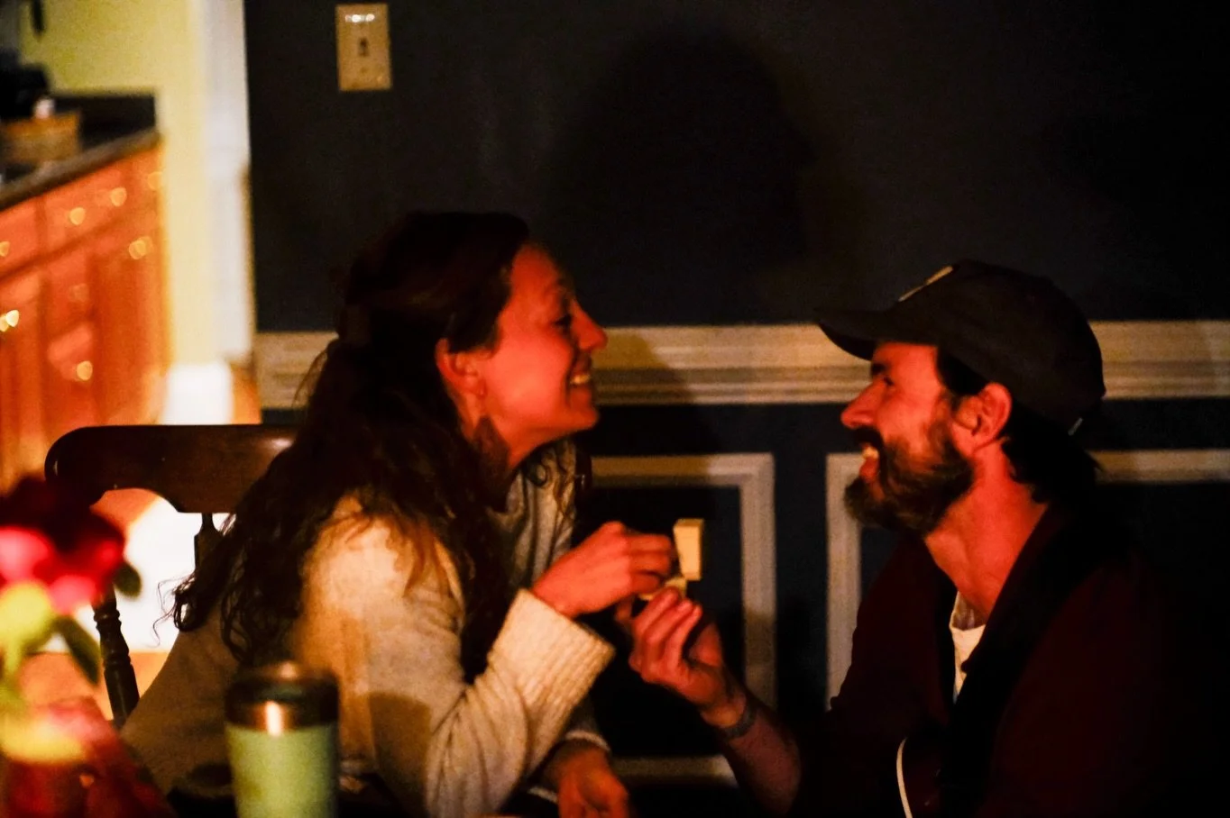 I love how I popped that clementine into my mouth while you were down on one knee, completely unaware you were proposing.🍊💍
And how you serenade me so often that this night felt like any other evening with you&hellip;just music, just us, just the i